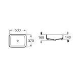 Roca 327530 Inspira 方形座枱洗臉盆